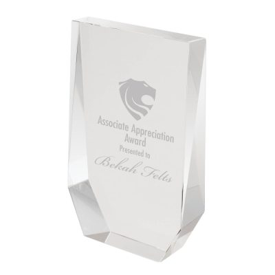 Chaintre II Large Crystal Wedge Award-1