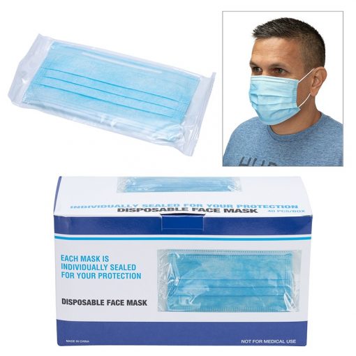 Shield II Box of 40pcs Individually Bagged Disposable Face Masks-1