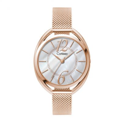 Wc3617 36mm Metal Oval Rose Gold Case