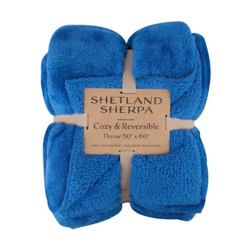 Shetland Sherpa 50 x 60 Reversible Blanket-4